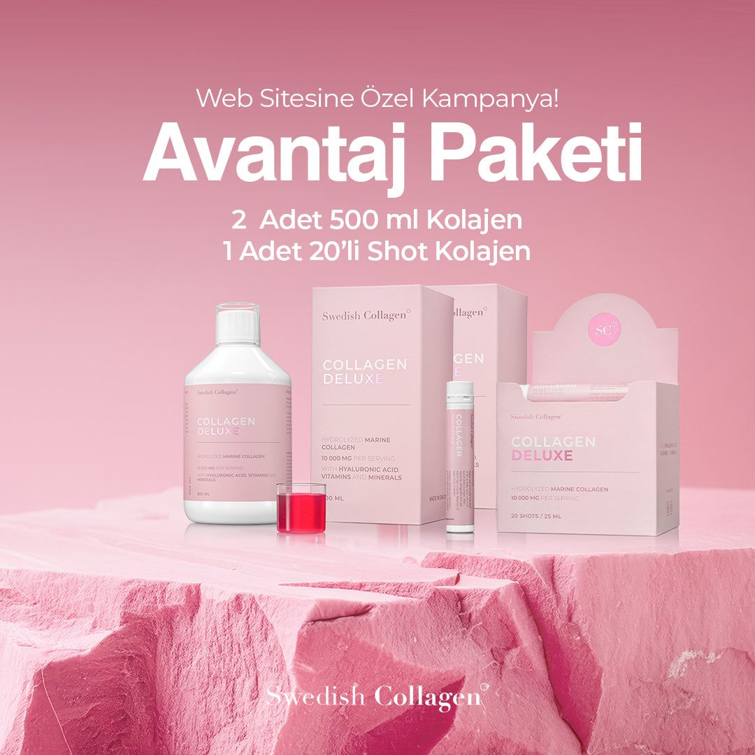 Swedish Collagen 2 Kutu + 20'li Shot 8 Haftalık Kullanım Avantaj Paketi