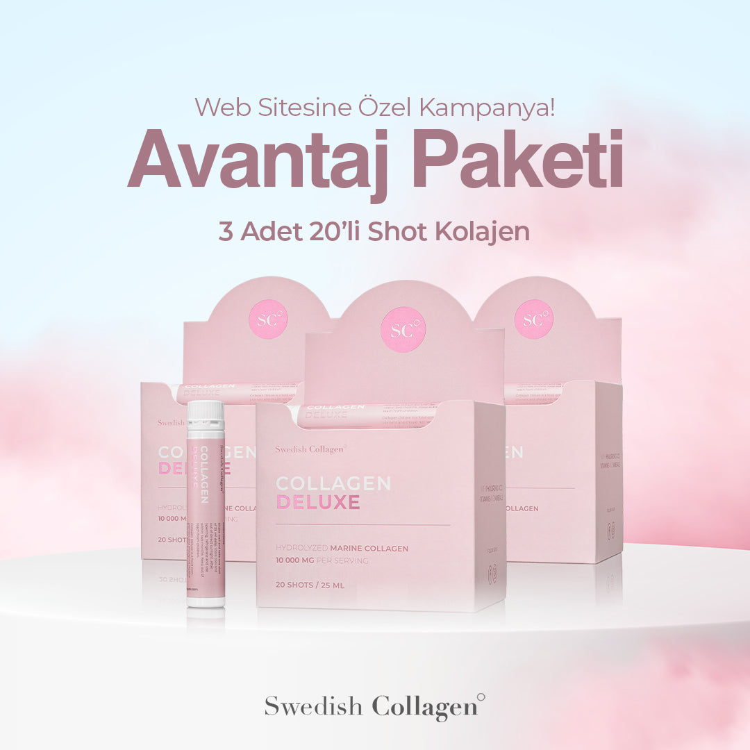 Swedish Collagen 3 Adet 20'li Shot 8 Haftalık Kullanım Avantaj Paketi